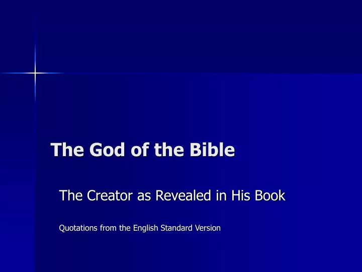the god of the bible