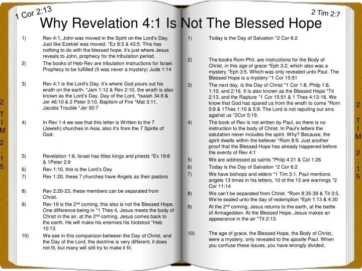 why revelation 4 1 is not the blessed hope