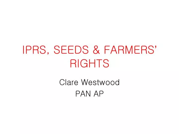 iprs seeds farmers rights
