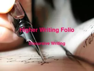 Higher Writing Folio