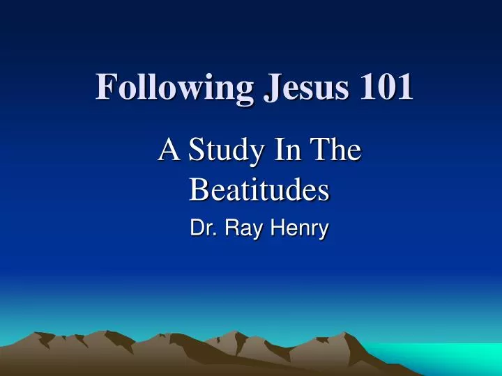 following jesus 101