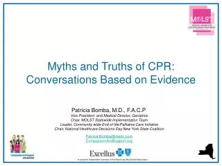 Myths and Truths of CPR: Conversations Based on Evidence