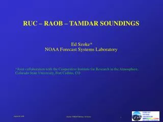 RUC – RAOB – TAMDAR SOUNDINGS