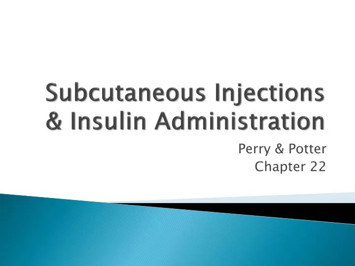 subcutaneous injections insulin administration