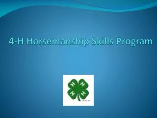 4-H Horsemanship Skills Program