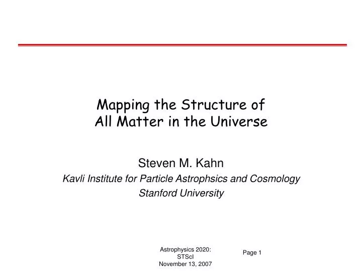 mapping the structure of all matter in the universe