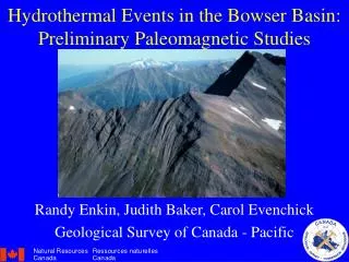 Hydrothermal Events in the Bowser Basin: Preliminary Paleomagnetic Studies