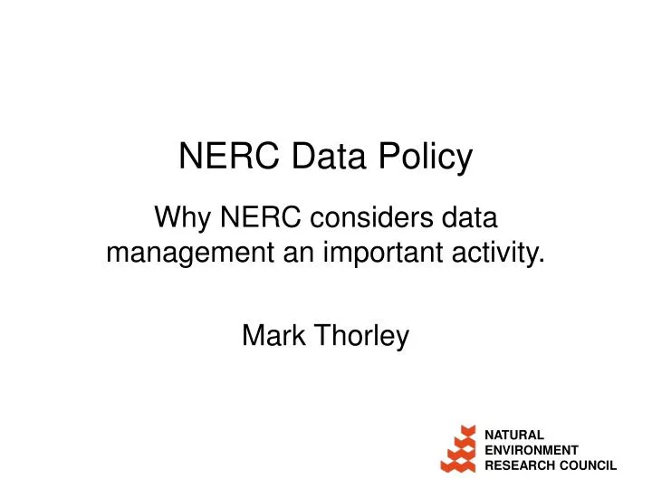 nerc data policy