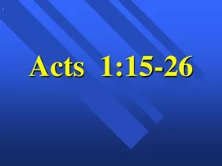 Acts 1:15-26