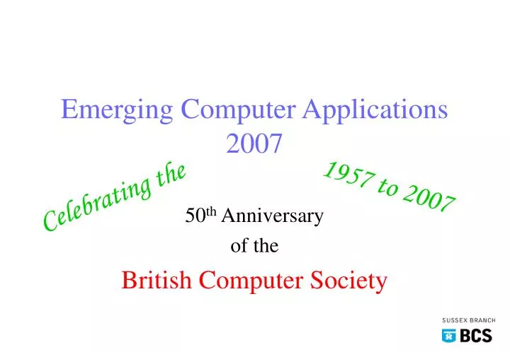 emerging computer applications 2007