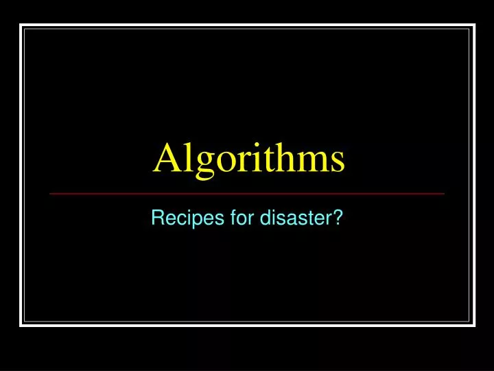 algorithms