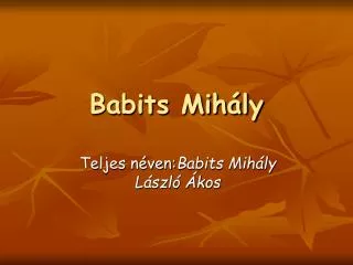 Babits Mihály