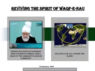 Reviving the Spirit of Waqf-e- Nau