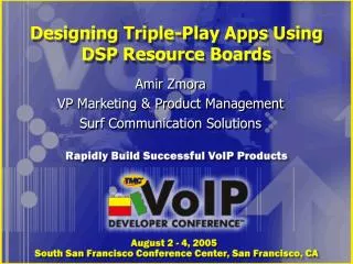 Designing Triple-Play Apps Using DSP Resource Boards