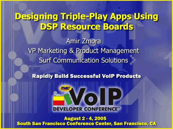 designing triple play apps using dsp resource boards