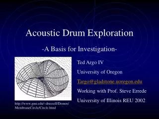 Acoustic Drum Exploration