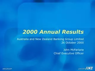 2000 Annual Results