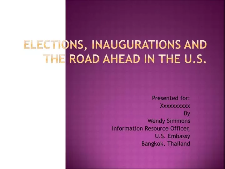 elections inaugurations and the road ahead in the u s