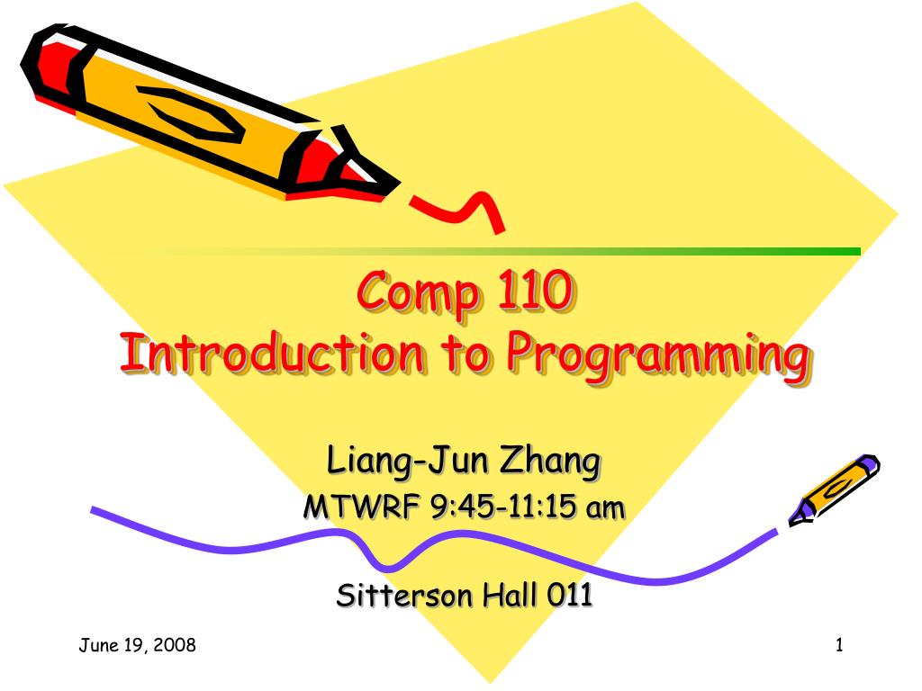 PPT - Comp 110 Introduction to Programming PowerPoint Presentation ...
