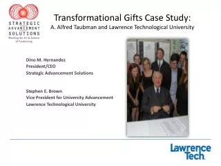 Transformational Gifts Case Study: A. Alfred Taubman and Lawrence Technological University