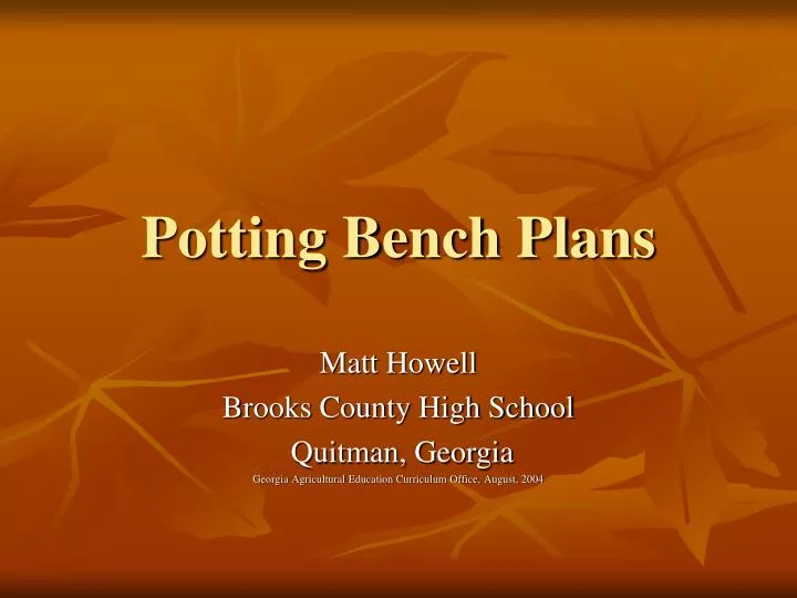 potting bench plans