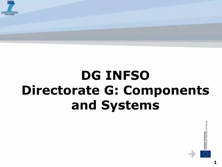 dg infso directorate g components and systems
