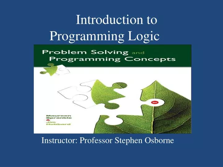 introduction to programming logic