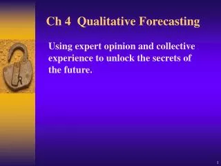 Ch 4 Qualitative Forecasting