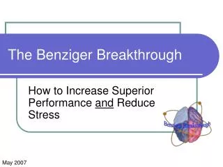 The Benziger Breakthrough