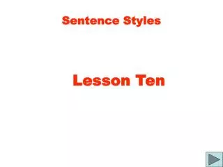 Sentence Styles