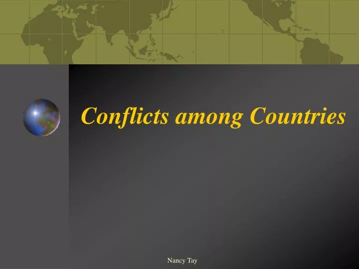 conflicts among countries