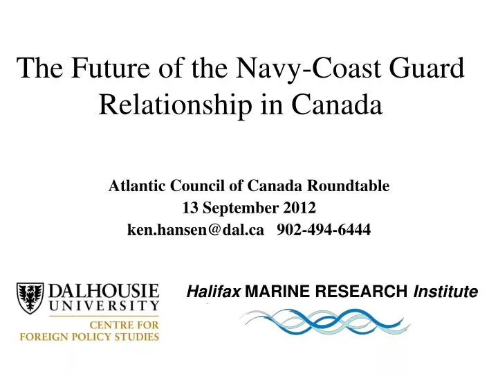 the future of the navy coast guard relationship in canada