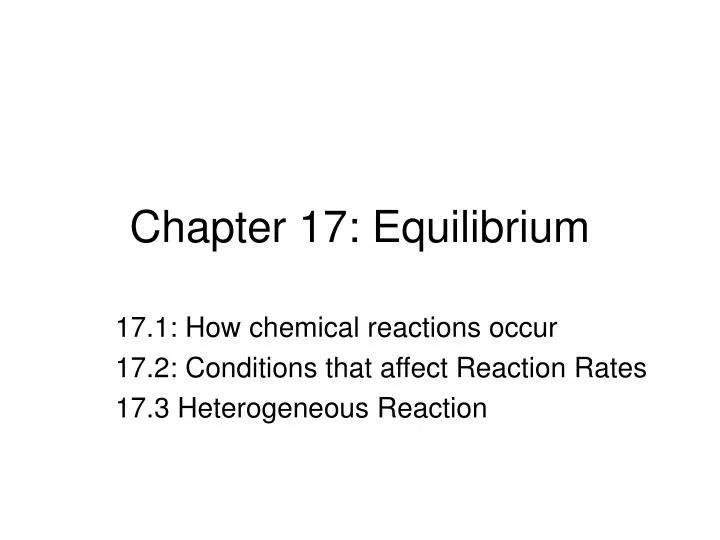 chapter 17 equilibrium