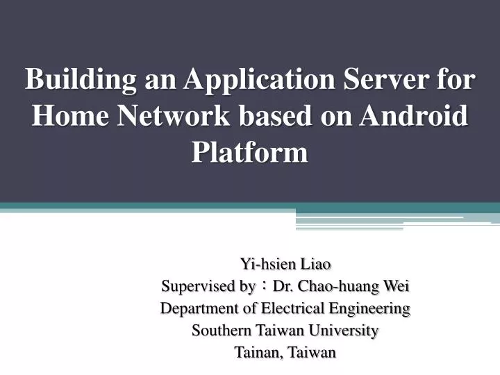 building an application server for home network based on android platform