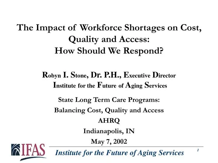 state long term care programs balancing cost quality and access ahrq indianapolis in may 7 2002