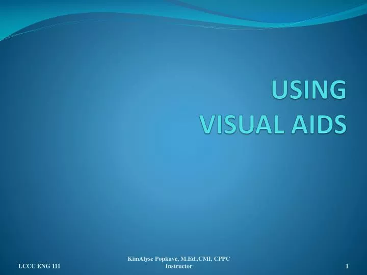 using visual aids