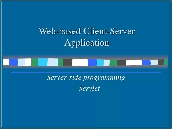 web based client server application