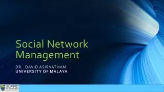 Social Network Management