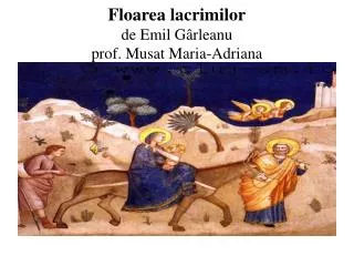 Floarea lacrimilor de Emil G â rleanu prof. Musat Maria-Adriana