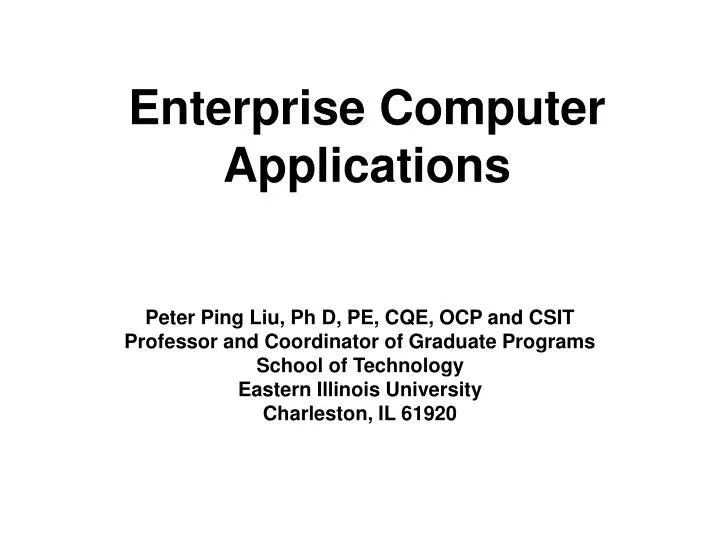 enterprise computer applications