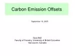 Carbon Emission Offsets - slide 1