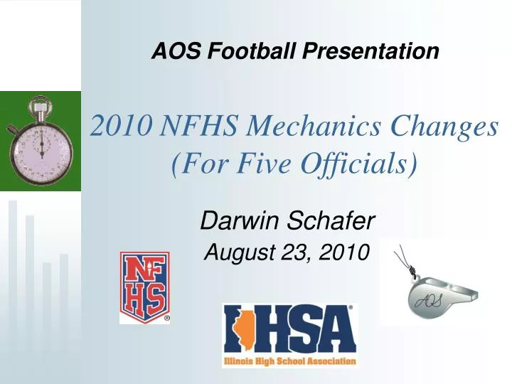 2010 nfhs mechanics changes for five officials