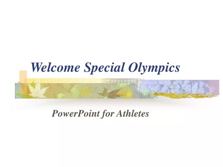 welcome special olympics