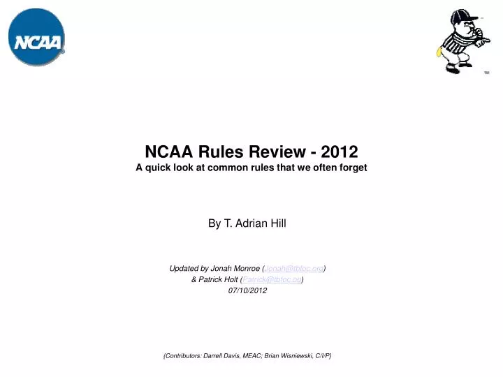 ncaa rules review 2012 a quick look at common rules that we often forget