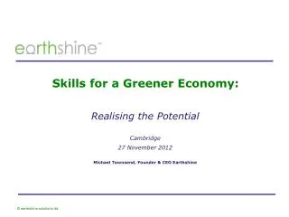 Skills for a Greener Economy: