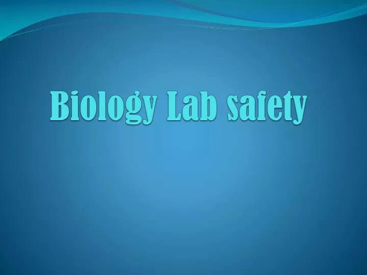 biology lab safety