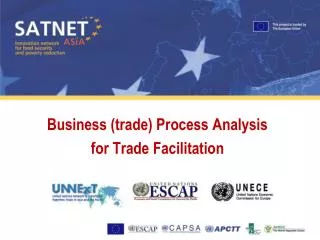 Business (trade) Process Analysis for Trade Facilitation