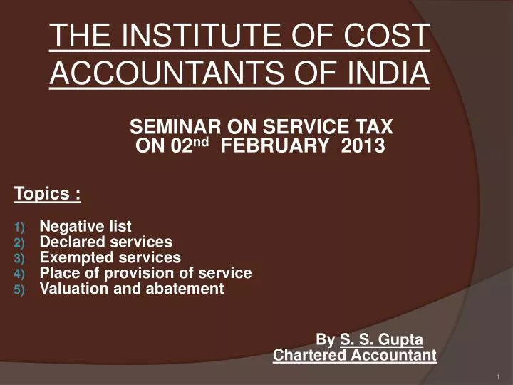 the institute of cost accountants of india