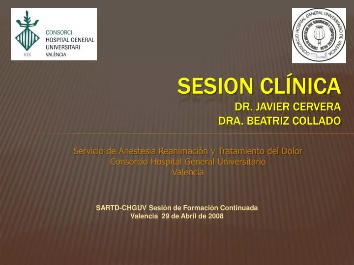 sesion cl nica dr javier cervera dra beatriz collado