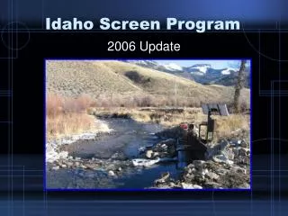 Idaho Screen Program